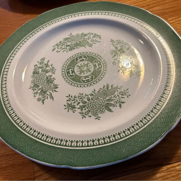 4 Beautiful Vintage Spode, Fitzhugh green China 10.25" Dinner Plates - Picture 5 of 8